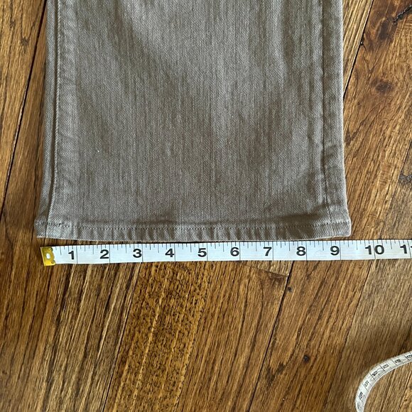 Loomstate Kharma Organic Cotton Medium Low Waist Driftwood Gray/Green Bootcut 27 - Picture 7 of 8